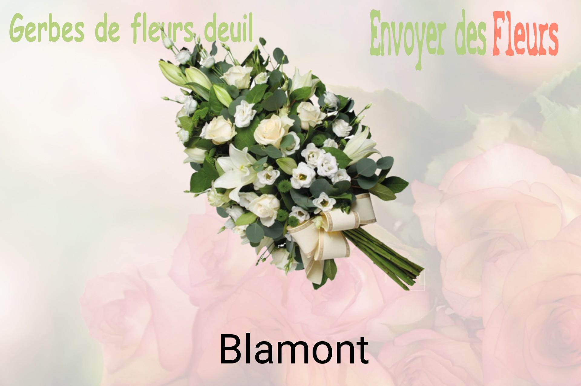 Gerbe de fleurs de deuil livrée à Blamont